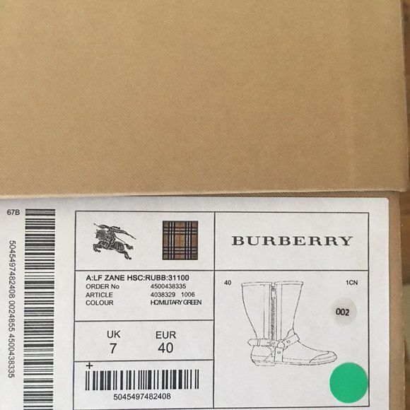 *RARE*BNIB*Burberry Buckle and Strap Rain Boots - Picture 5 of 6
